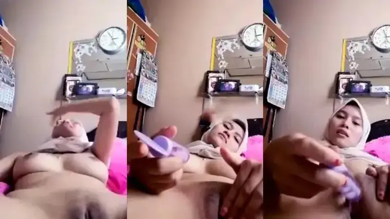 Ukhti Cantik Colmek Ganas Sambil Rebahan Muncrat Luber